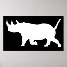 Black Rhino Silhouette