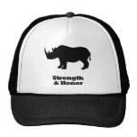 Rhino Strength And Honor black Mesh Hat
