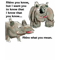 Rhino You Know Custom T-Shirt Apparel by zooogle Rhino You Know Custom T-Shirt Apparel