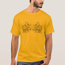 artsprojekt, rhino, rhinocerous, eyeball, symmetrical, beanpaste, ham, T-shirt/trøje med brugerdefineret grafisk design