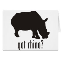 Rhinoceros Greeting Cards
