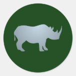 Rhinoceros rhino rhinoceros round stickers