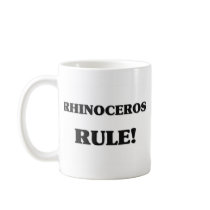 Rhinoceros Rule mugs