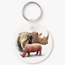 Rhinoceros The Endangered Species Keychain by psychostudio Rhinoceros The Endangered Species Keychain