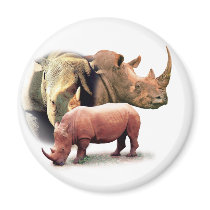 Rhinoceros The Endangered Species Magnet