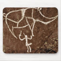 Rhinoceros with Man mousepads