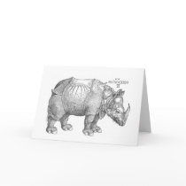 Rhinocerous Greeting Cards