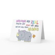 rhinos are just ugly unicorns card