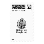 Rhinos are People too Stamp