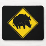 RHINOS CROSSING ROAD SIGN MOUSE MATS