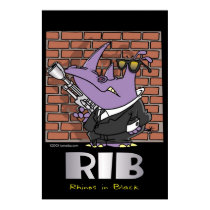 Rhinos in Black posters