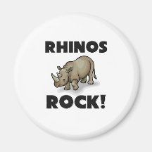 Rhinos Rock Fridge Magnet