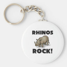 Rhinos Rock Keychains