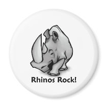 Rhinos Rock! magnets