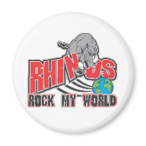 Rhinos Rock My World magnets