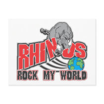 Rhinos Rock My World postcards