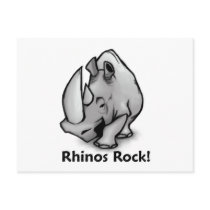 Rhinos Rock! postcards