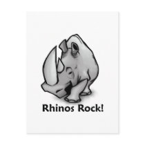 Rhinos Rock! postcards