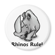 Rhinos Rule! magnets
