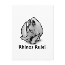 Rhinos Rule! postcards