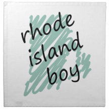 Rhode Island Boy on Child's Rhode Island Map Napkins