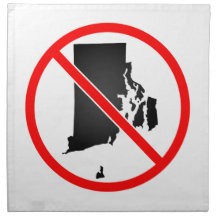 Rhode Island Cross Out Symbol Cloth Napkins