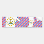 Rhode Island Flag Map Bumper Sticker