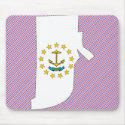 Rhode Island Flag Map mousepads