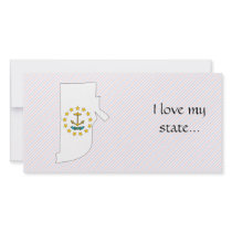 Rhode Island Flag Map Photo Greeting Card
