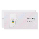 Rhode Island Flag Map Photo Greeting Card