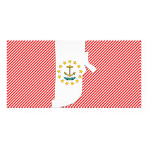 Rhode Island Flag Map photo cards