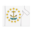 Rhode Island Flag Map postcards
