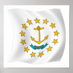 Rhode Island Flag Poster Print