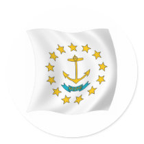 Rhode Island Flag Sticker by LivingFlags2 Rhode Island Flag Sticker