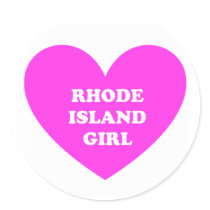 Rhode Island Girl Round Stickers