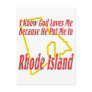 Rhode Island - God Loves Me Post Card