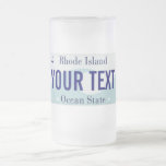 Rhode Island license plate mug