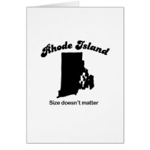 Rhode Island Motto - Size doesn't matter cards