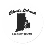 Rhode Island Motto - Size doesn't matter Stickers