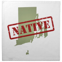 Rhode Island Native with Rhode Island Map Cloth Napkin