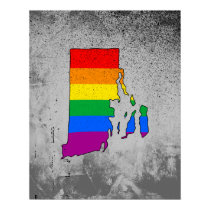 RHODE ISLAND PRIDE -.png Posters