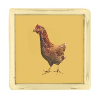 Rhode Island Red Hen Chicken Lapel Pin