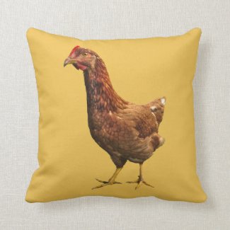 Rhode Island Red Hen Chicken Pillow