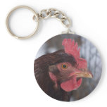 Rhode Island Red Hen keychain
