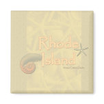 Rhode Island Seashell Magnet
