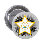 Rhode Island Star Pinback Buttons
