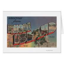 Rhode Island (State Capital/Flower) Greeting Card