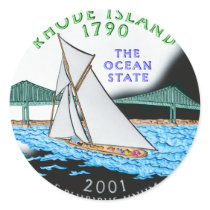 Rhode Island Sticker by USStateQuarters Rhode Island Sticker