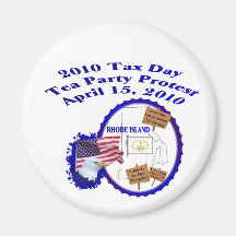 Rhode Island Tax Day Tea Party Protest Magnets