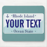 Rhode Island wave ocean state plate mouse pad